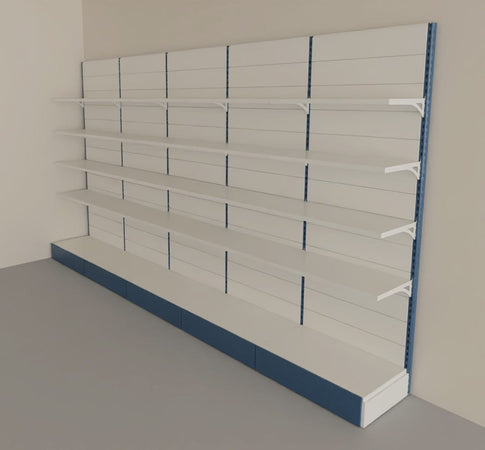 Modulo aggiuntivo per scaffale ad angolo a piani con mensole di cm. 70x70x300h