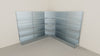 Modulo aggiuntivo zincato scaffale metallico ad angolo di cm. 70x70x300h