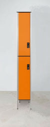 Armadio spogliatoio in laminato stratificato HPL sovrapposto a 2 posti certificato per uso alimentare cm. 40x50x200h