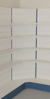Modulo aggiuntivo ad angolo scaffale negozio di cm. 70x70x300h