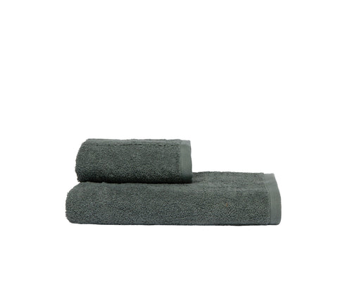 Set Asciugamani 2 Pezzi (1 Asciugamano viso 1 Asciugamano ospite) soffici morbidi assorbenti  VERDE OLIVA
