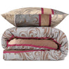 Completo letto - 1 copripiumino 220 x 240 cm + 2 federe 60 x 60 cm - 65% cotone, 35% poliestere - Grigio