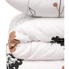 Completo letto - 1 copripiumino 220 x 240 cm + 2 federe 60 x 60 cm - 65% cotone, 35% poliestere - Bianco