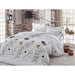 Completo letto - 1 copripiumino 220 x 240 cm + 2 federe 60 x 60 cm - 65% cotone, 35% poliestere - Bianco