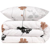 Completo letto - 1 copripiumino 220 x 240 cm + 2 federe 60 x 60 cm - 65% cotone, 35% poliestere - Bianco