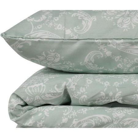 Completo letto - 1 copripiumino 220 x 240 cm + 2 federe 60 x 60 cm - 65% cotone, 35% poliestere - Verde