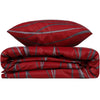 Completo letto - 1 copripiumino 220 x 240 cm + 2 federe 60 x 60 cm - 65% cotone, 35% poliestere - Rosso