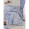 Completo letto - 1 copripiumino 220 x 240 cm + 2 federe 60 x 60 cm - 100% cotone rinforzato - Blu