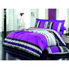 Completo letto - 1 copripiumino 220 x 240 cm + 2 federe 60 x 60 cm - 100% cotone rinforzato - Lilla