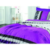 Completo letto - 1 copripiumino 220 x 240 cm + 2 federe 60 x 60 cm - 100% cotone rinforzato - Lilla