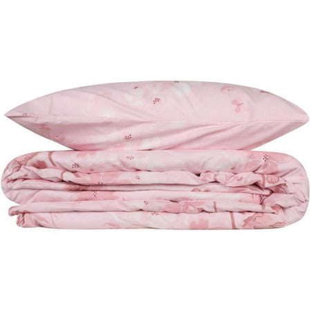 Completo letto - 1 copripiumino 220 x 240 cm + 2 federe 60 x 60 cm - 100% cotone rinforzato - Rosa