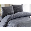 Completo letto - 1 copripiumino 220 x 240 cm + 2 federe 60 x 60 cm - 65% cotone, 35% poliestere - Grigio