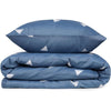 Completo letto - 1 copripiumino 220 x 240 cm + 2 federe 60 x 60 cm - 65% cotone, 35% poliestere - Blu