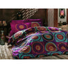 Completo letto - 1 copripiumino 220 x 240 cm + 2 federe 60 x 60 cm - 100% cotone - Fucsia