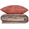 Completo letto - 1 copripiumino 220 x 240 cm + 2 federe 60 x 60 cm - 100% cotone - Rosso