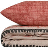 Completo letto - 1 copripiumino 220 x 240 cm + 2 federe 60 x 60 cm - 100% cotone - Rosso