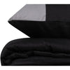 Set letto - 1 copripiumino 220 x 240 cm + 2 federe 60 x 60 cm - 100% cotone - Nero