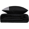 Set letto - 1 copripiumino 220 x 240 cm + 2 federe 60 x 60 cm - 100% cotone - Nero