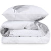 Completo letto - 1 copripiumino 220 x 240 cm + 2 federe 60 x 60 cm - 65% cotone, 35% poliestere - Grigio