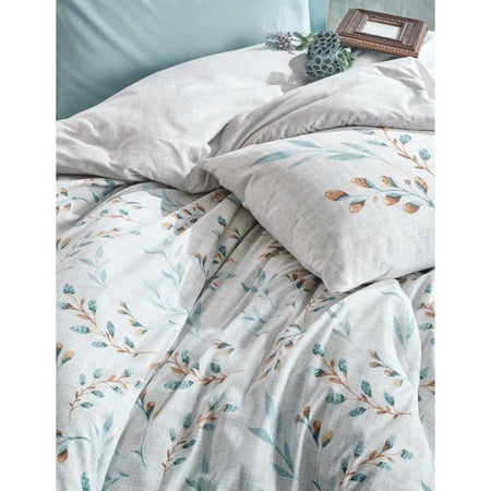 Set letto - 1 copripiumino 220 x 240 cm + 2 federe 60 x 60 cm - 100% cotone - Menta
