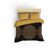 Completo letto - 1 copripiumino 220 x 240 cm + 2 federe 60 x 60 cm - 100% raso di cotone - Nero