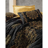 Completo letto - 1 copripiumino 220 x 240 cm + 2 federe 60 x 60 cm - 100% raso di cotone - Nero