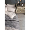 Completo letto - 1 copripiumino 220 x 240 cm + 2 federe 60 x 60 cm - 65% cotone, 35% poliestere - Grigio