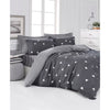 Completo letto - 1 copripiumino 220 x 240 cm + 2 federe 60 x 60 cm - 65% cotone, 35% poliestere - Grigio