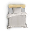 Completo letto - 1 copripiumino 220 x 240 cm + 2 federe 60 x 60 cm - 80% cotone, 20% poliestere - Crema