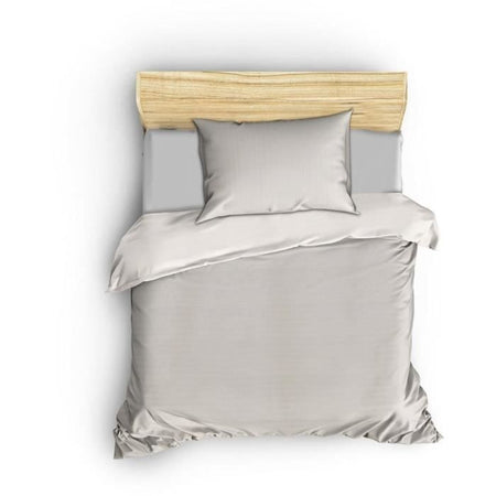 Completo letto - 1 copripiumino 220 x 240 cm + 2 federe 60 x 60 cm - 80% cotone, 20% poliestere - Crema