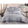 Completo letto - 1 copripiumino 220 x 240 cm + 2 federe 60 x 60 cm - 80% cotone, 20% poliestere - Grigio