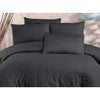 Completo letto - 1 copripiumino 220x240 cm + 2 federe 60x60 cm - 80% cotone, 20% poliestere - Antracite