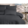 Completo letto - 1 copripiumino 220x240 cm + 2 federe 60x60 cm - 80% cotone, 20% poliestere - Antracite