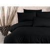 Completo letto - 1 copripiumino 220 x 240 cm + 2 federe 60 x 60 cm - 80% cotone, 20% poliestere - Nero