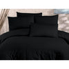 Completo letto - 1 copripiumino 220 x 240 cm + 2 federe 60 x 60 cm - 80% cotone, 20% poliestere - Nero