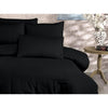 Completo letto - 1 copripiumino 220 x 240 cm + 2 federe 60 x 60 cm - 80% cotone, 20% poliestere - Nero