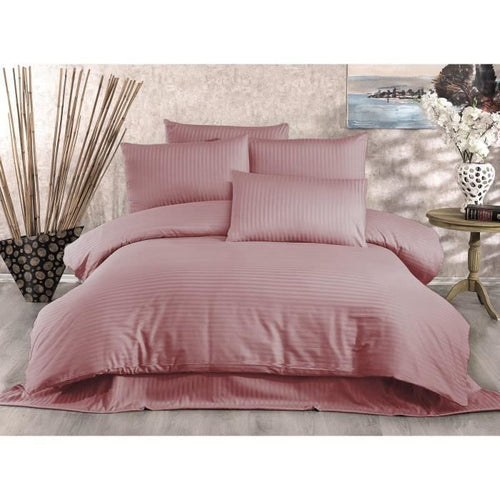 Completo letto - 1 copripiumino 220 x 240 cm + 2 federe 60 x 60 cm - 80% cotone, 20% poliestere - Cipria