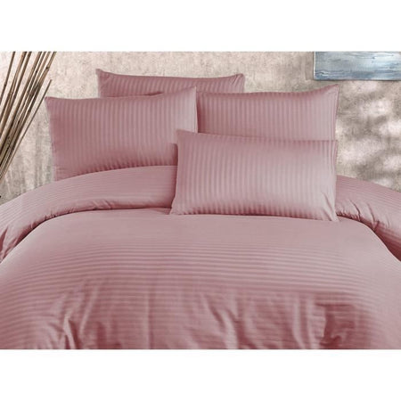 Completo letto - 1 copripiumino 220 x 240 cm + 2 federe 60 x 60 cm - 80% cotone, 20% poliestere - Cipria