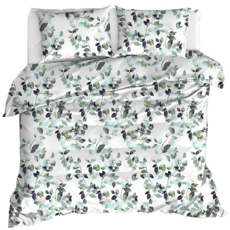 Completo letto - 1 copripiumino 220 x 240 cm + 2 federe 60 x 60 cm - 65% cotone, 35% poliestere - Verde