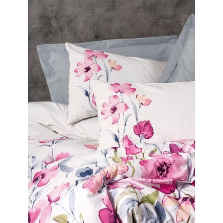 Completo letto - 1 copripiumino 220 x 240 cm + 2 federe 60 x 60 cm - 100% cotone - Grigio