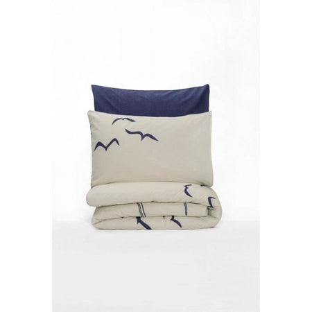 Completo letto - 1 copripiumino 220 x 240 cm + 2 federe 60 x 60 cm - 100% cotone - Blu