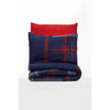 Completo letto - 1 copripiumino 220 x 240 cm + 2 federe 60 x 60 cm - 100% cotone - Rosso