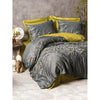 Completo letto - 1 copripiumino 220 x 240 cm + 2 federe 60 x 60 cm - 100% raso di cotone - Antracite