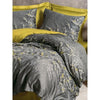 Completo letto - 1 copripiumino 220 x 240 cm + 2 federe 60 x 60 cm - 100% raso di cotone - Antracite