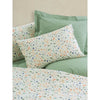 Completo letto - 1 copripiumino 220 x 240 cm + 2 federe 60 x 60 cm - 100% cotone - Verde
