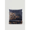 Completo letto - 1 copripiumino 220 x 240 cm + 2 federe 60 x 60 cm - 100% raso di cotone - Blu