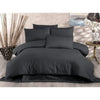 Completo letto - 1 copripiumino 220x240 cm + 2 federe 60x60 cm - 70% poliestere, 30% cotone - Antracite