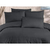 Completo letto - 1 copripiumino 220x240 cm + 2 federe 60x60 cm - 70% poliestere, 30% cotone - Antracite