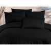 Completo letto - 1 copripiumino 220 x 240 cm + 2 federe 60 x 60 cm - 70% poliestere, 30% cotone - Nero