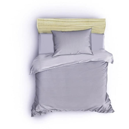 Completo letto - 1 copripiumino 220 x 240 cm + 2 federe 60 x 60 cm - 70% poliestere, 30% cotone - Grigio